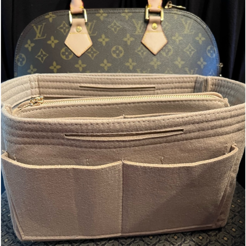 purse tote Small insert shaper +zip case divider fits many bags protect interior